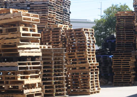 All types and sizes available, wooden pallets, plastic pallets